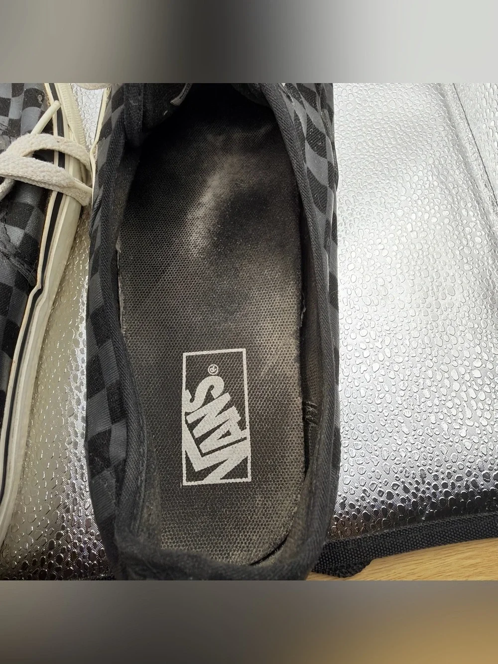 Vans Black and Gray Checkerboard Low-Top Sneakers